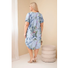 Dámské šaty ART5200 Plus Size (Velikost UNI, Barva Modrá)