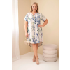 Dámské šaty ART5200 Plus Size (Velikost UNI, Barva Modrá)