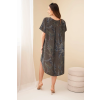 Dámské šaty Plus Size ART5200 (Velikost UNI, Barva Hnědá)