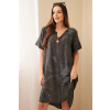 Dámské šaty Plus Size ART5200 (Velikost UNI, Barva Hnědá)