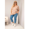 Dámská halenka Plus Size 6802 (Velikost UNI, Barva Modrá)