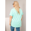 Dámská halenka Plus Size 6802 (Velikost UNI, Barva Modrá)