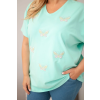 Dámská halenka Plus Size 6802 (Velikost UNI, Barva Modrá)
