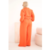 Dámský komplet Plus Size 8120 (Velikost UNI, Barva Smetanová)