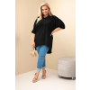 Dámská košile Plus Size 8052 (Velikost 3XL, Barva Černá)
