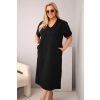 Dámské šaty Plus Size 7084 (Velikost 2XL, Barva Černá)