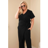 Dámský overal Plus Size 8260 (Velikost 2XL, Barva Černá)