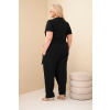 Dámský overal Plus Size 8260 (Velikost 2XL, Barva Černá)