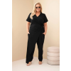 Dámský overal Plus Size 8260 (Velikost 2XL, Barva Černá)