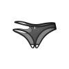 Tanga Obsessive Saturis crotchless thong (Velikost S/M, Barva Černá)
