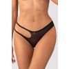 Tanga Obsessive Saturis crotchless thong (Velikost S/M, Barva Černá)