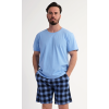 Pánské pyžamo šortky Štěpán (Barva Modrá, Velikost 2XL)