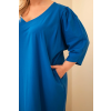 Dámské šaty Plus Size 7086 (Velikost UNI, Barva Modrá)