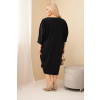 Dámské šaty Plus Size 7086 (Velikost UNI, Barva Modrá)