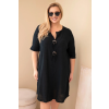 Dámské šaty Plus Size ART8106 (Velikost UNI, Barva Černá)