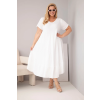 Dámské šaty Plus Size 21682 (Velikost UNI, Barva Bílá)