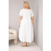 Dámské šaty Plus Size 21682 (Velikost UNI, Barva Bílá)
