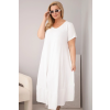 Dámské šaty Plus Size 21682 (Velikost UNI, Barva Bílá)