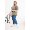 Dámská halenka Plus Size ART8105 (Velikost UNI, Barva Černá)