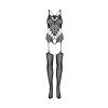 Obsessive Bodystocking G139 (Velikost S/M, Barva Černá)