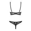 Set Obsessive Letica Cupless Set (Velikost S/M, Barva Černá)