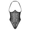 Body Obsessive Olianna crotchless teddy (Velikost S/M, Barva Černá)