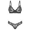 Komplet Obsessive Perisia 2-pcs set (Velikost M/L, Barva Černá)