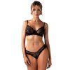 Komplet Obsessive Perisia 2-pcs set (Velikost M/L, Barva Černá)