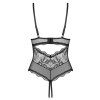 Body Obsessive Perisia crotchless teddy (Velikost M/L, Barva Černá)