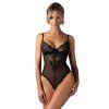 Body Obsessive Perisia crotchless teddy (Velikost M/L, Barva Černá)
