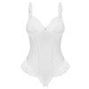 Body Obsessive Weddya crotchless teddy (Velikost S/M, Barva Bílá)