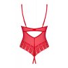 Body Obsessive Ingridia crotchless teddy (Velikost XL/2XL, Barva Červená)