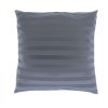 Povlak na polštář saténový s proužkem TMAVĚ ŠEDÝ (Varianta 50x50cm)