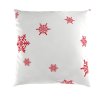 Vánoční povlak na polštář VLOČKY červené na bílém (Varianta 40x40cm)