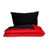 Saténové povlečení LUXURY COLLECTION červené/černé (Varianta 1+1, 140x200, 70x90cm)