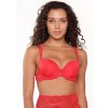Dámská push up podprsenka LingaDore 1400-3 (Velikost 65B, Barva Červená)