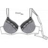 Vyztužená bežešvá podprsenka DreamBra Diamond Graphite Timo 041832 (Velikost 75D, Barva Bílá)