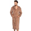Pánský župan Italian Fashion Mimas dł.r. (Velikost XL, Barva Hnědá)