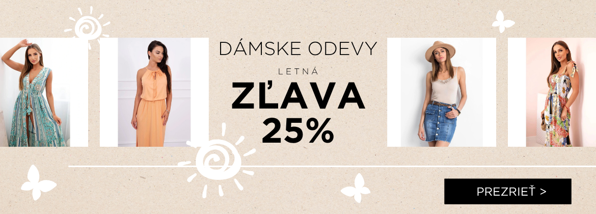 Dámske odevy - zľava 25%