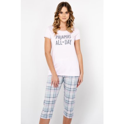 115343 damske pyzamo italian fashion glamour kr r sp 3 4 velikost 2xl barva ruzova