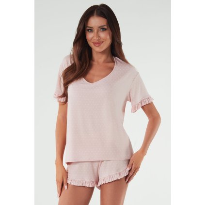 115538 damske pyzamo italian fashion puntini kr r kr sp velikost l barva ruzova