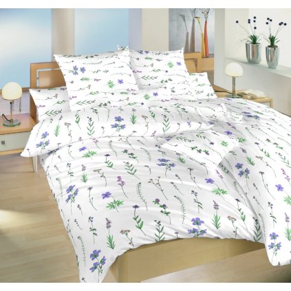 Obliečky bavlna Herbal fialový