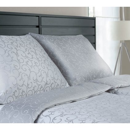 Obliečky damask Ornella šedá DUO
