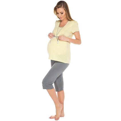 61423 13 damske pyzamo italian fashion felicita kr r sp 3 4 velikost s barva zluta