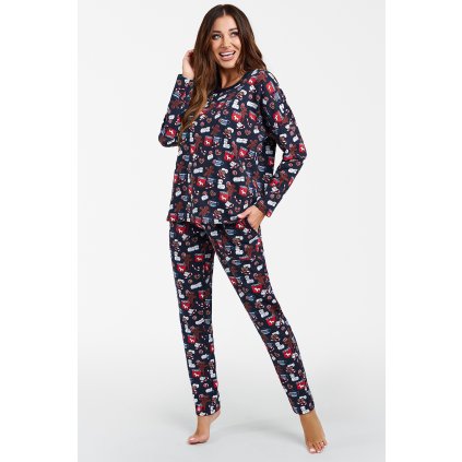 69568 1 damske pyzamo italian fashion cookies dl r dl sp velikost xl barva modra tmave