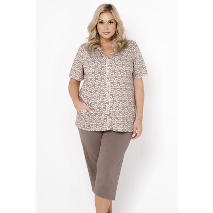 68035 1 damske pyzamo italian fashion ramira kr r sp 3 4 velikost m barva hneda