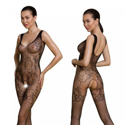 Passion ECO BS012 black - Bodystocking