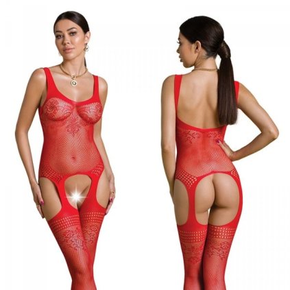 Passion ECO BS008 red - Bodystocking