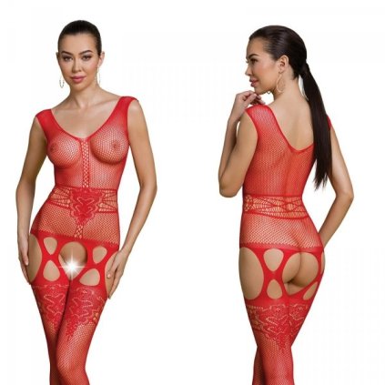 Passion ECO BS014 red - Bodystocking