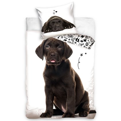 Bavlnené obliečky Šteniatko Hnedý Labrador